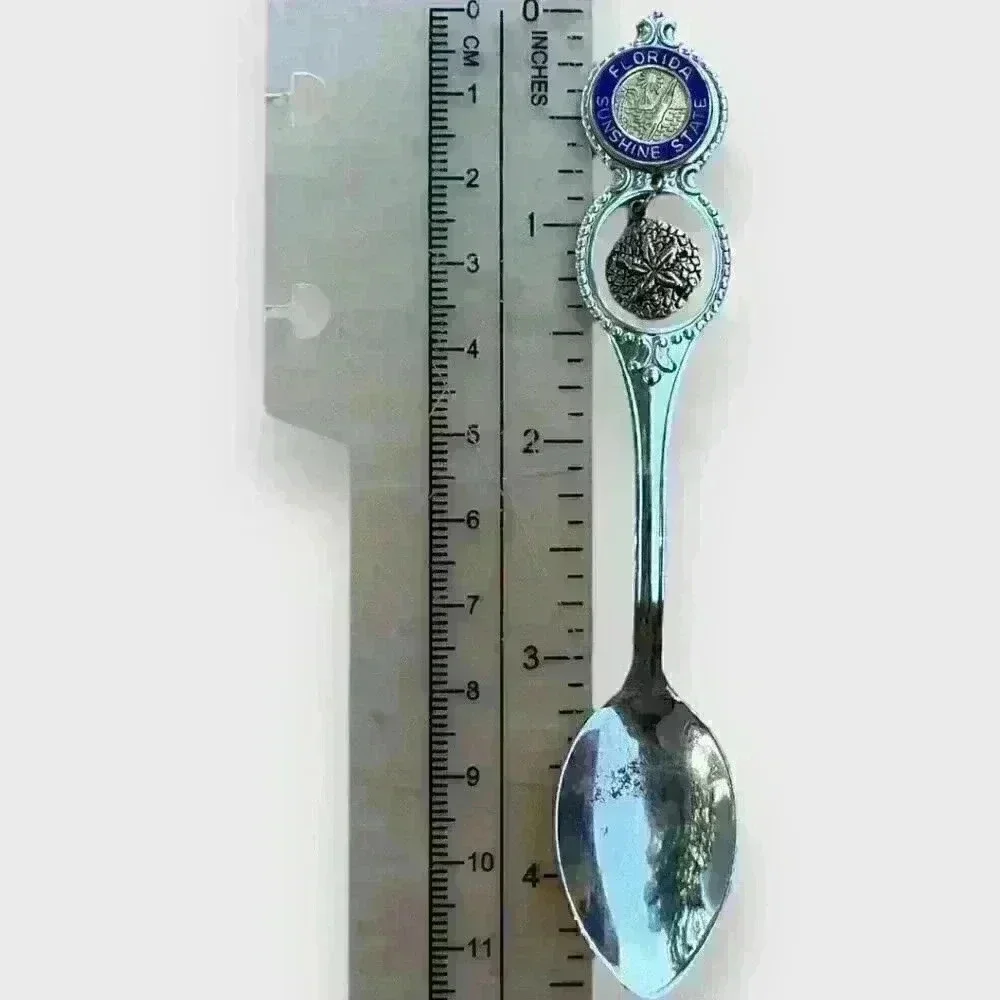 *5 for $15* Florida Sunshine State Sand Dollar Souvenir Spoon - Picture 5 of 5